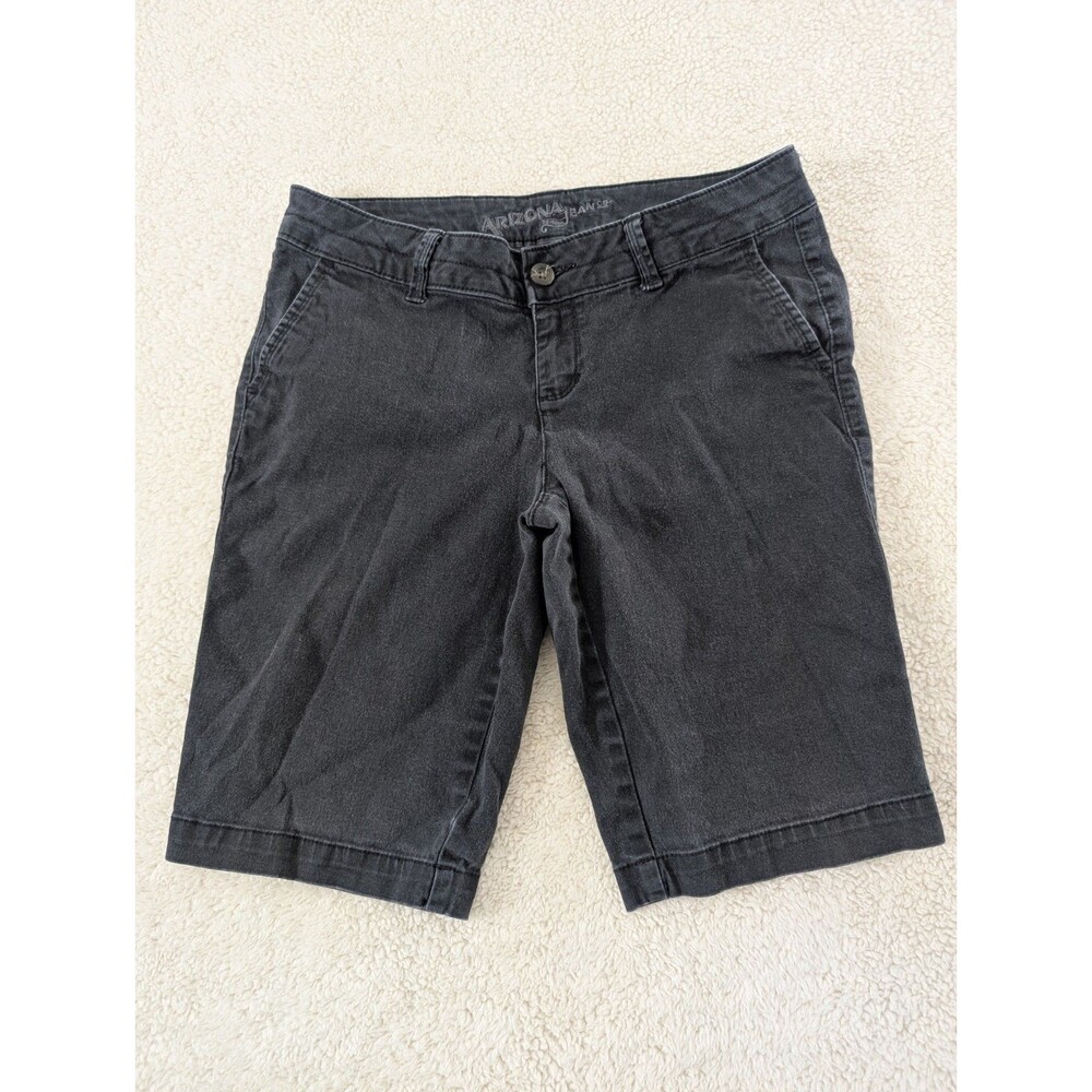 Arizona Jeans Bermuda Shorts Stretch Black Size 9 (30 X 10) Comfort Wear